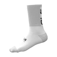 ALÉ Cyklistické ponožky klasické - ACCESSORI FENCE - bílá/černá 44-47