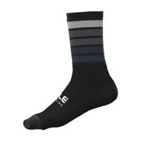 ALÉ Cyklistické ponožky klasické - ACCESSORI SOMBRA WOOL THERMO - černá/šedá