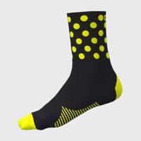 ALÉ Cyklistické ponožky klasické - BUBBLE - žlutá/černá L