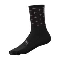 ALÉ Cyklistické ponožky klasické - STARS - černá/šedá