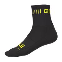 ALÉ Cyklistické ponožky klasické - STRADA Q-SKIN  - černá/žlutá S