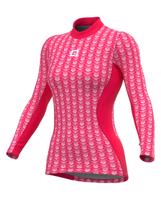 ALÉ Cyklistické triko s dlouhým rukávem - INTIMO CUBES LADY - růžová M