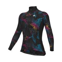 ALÉ Cyklistický dres s dlouhým rukávem zimní - CHIOS SOLID - černá/vícebarevná/šedá M