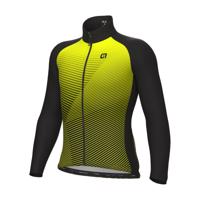 ALÉ Cyklistický dres s dlouhým rukávem zimní - MODULAR PRAGMA - žlutá/černá 2XL