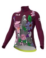 ALÉ Cyklistický dres s dlouhým rukávem zimní - PR-R CITY LADY WNT - bordó 2XL