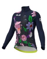 ALÉ Cyklistický dres s dlouhým rukávem zimní - PR-R CITY LADY WNT - modrá 2XL