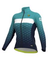 ALÉ Cyklistický dres s dlouhým rukávem zimní - PR-R STARS LADY WNT - modrá/světle modrá 2XL