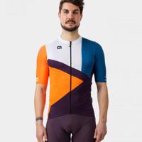 ALÉ Cyklistický dres s krátkým rukávem - NEXT - oranžová/modrá/bílá/černá 3XL