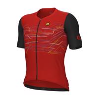 ALÉ Cyklistický dres s krátkým rukávem - PR-E MEGABYTE - červená/černá L