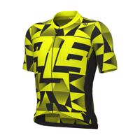 ALÉ Cyklistický dres s krátkým rukávem - PR-E MULTIVERSO - žlutá L
