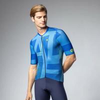 ALÉ Cyklistický dres s krátkým rukávem - PR-E SYNERGY - modrá 3XL