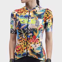 ALÉ Cyklistický dres s krátkým rukávem - PR-R KENYA LADY - béžová/modrá/žlutá/červená/bílá