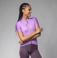 ALÉ Cyklistický dres s krátkým rukávem - PRAGMA COLOR BLOCK - fialová S