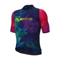 ALÉ Cyklistický dres s krátkým rukávem - VALLEY PR-E - modrá