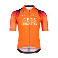 BIORACER Cyklistický dres s krátkým rukávem - INEOS GRENADIERS 2023 ICON TRAINING - modrá/oranžová 2XL