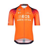 BIORACER Cyklistický dres s krátkým rukávem - INEOS GRENADIERS 2023 ICON TRAINING - modrá/oranžová