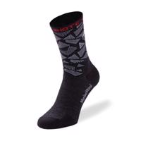 BIOTEX Cyklistické ponožky klasické - MERINO - bílá/černá