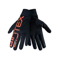 BIOTEX Cyklistické rukavice dlouhoprsté - THERMAL TOUCH GEL - černá/oranžová M