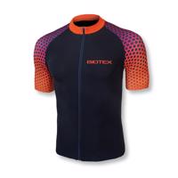 BIOTEX Cyklistický dres s krátkým rukávem - SMART - černá/oranžová