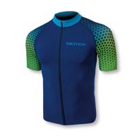 BIOTEX Cyklistický dres s krátkým rukávem - SMART - zelená/modrá XS-S