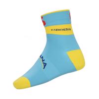 BONAVELO Cyklistické ponožky klasické - ASTANA  - světle modrá/žlutá L-XL