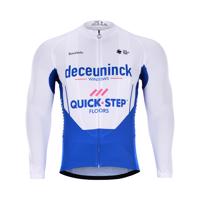 BONAVELO Cyklistický dres s dlouhým rukávem letní - QUICKSTEP 2020 SMR - modrá/bílá