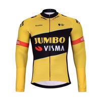 BONAVELO Cyklistický dres s dlouhým rukávem zimní - JUMBO-VISMA 2023 WNT - černá/žlutá XS
