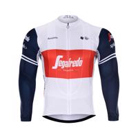 BONAVELO Cyklistický dres s dlouhým rukávem zimní - TREK 2020 WINTER - červená/bílá/modrá XL