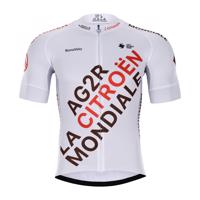 BONAVELO Cyklistický dres s krátkým rukávem - AG2R CITROËN 2022  - bílá/modrá/hnědá XL