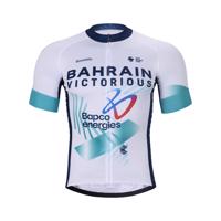 BONAVELO Cyklistický dres s krátkým rukávem - BAHRAIN VICTORIOUS 2024 - bílá/světle zelená 3XL