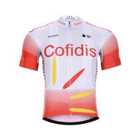 BONAVELO Cyklistický dres s krátkým rukávem - COFIDIS 2020 - červená/bílá XL