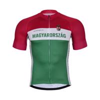 BONAVELO Cyklistický dres s krátkým rukávem - HUNGARY - červená/bílá/zelená 5XL