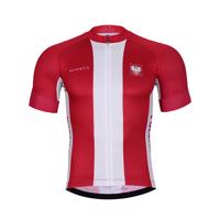 BONAVELO Cyklistický dres s krátkým rukávem - POLAND II. - bílá/červená S