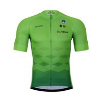 BONAVELO Cyklistický dres s krátkým rukávem - SLOVENIA 2022 - zelená/modrá 3XL