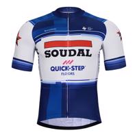 BONAVELO Cyklistický dres s krátkým rukávem - SOUDAL QUICK-STEP 24 - bílá/modrá 4XL