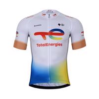 BONAVELO Cyklistický dres s krátkým rukávem - TOTAL ENERGIES 2023 - bílá/modrá/červená/žlutá 2XL