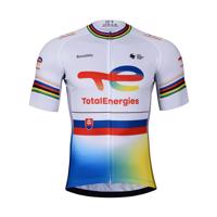 BONAVELO Cyklistický dres s krátkým rukávem - TOTAL ENERGIES 2023 - červená/bílá/žlutá/modrá XL
