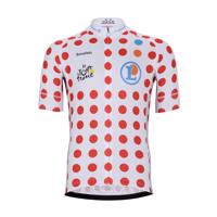 BONAVELO Cyklistický dres s krátkým rukávem - TOUR DE FRANCE 2024 - bílá/červená XS