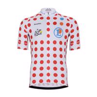BONAVELO Cyklistický dres s krátkým rukávem - TOUR DE FRANCE 2025 - bílá/červená XS