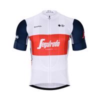 BONAVELO Cyklistický dres s krátkým rukávem - TREK 2021 - bílá/červená/modrá L