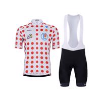 BONAVELO Cyklistický krátký dres a krátké kalhoty - TOUR DE FRANCE 2024 - červená/bílá/černá
