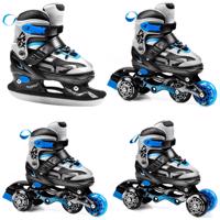 Brusle Spokey QUATTRO 4IN1 černo-modré, regulovatelné
