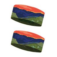 BUFF Cyklistická čelenka - COOLNET UV® PANORÁMA - modrá/zelená/červená