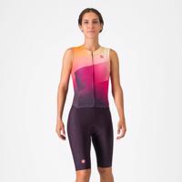 CASTELLI Cyklistická kombinéza - FREE SANREMO 3 - růžová/bordó