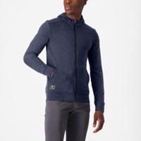 CASTELLI Cyklistická mikina - MILANO 2 FULL ZIP FLEECE - modrá M