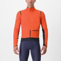 CASTELLI Cyklistická zateplená bunda - ALPHA DOPPIO RoS - oranžová 2XL