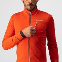CASTELLI Cyklistická zateplená bunda - GO - oranžová/červená M