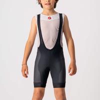 CASTELLI Cyklistické kalhoty krátké s laclem - COMPETIZIONE KIDS - bílá/černá