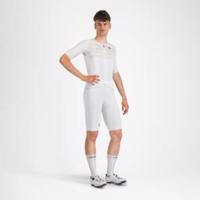 CASTELLI Cyklistické kalhoty krátké s laclem - FREE AERO RACE - bílá