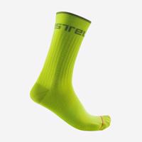 CASTELLI Cyklistické ponožky klasické - DISTANZA 20 - žlutá S-M